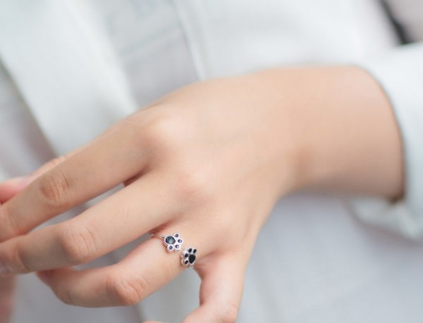 Cat Paw Print Rings