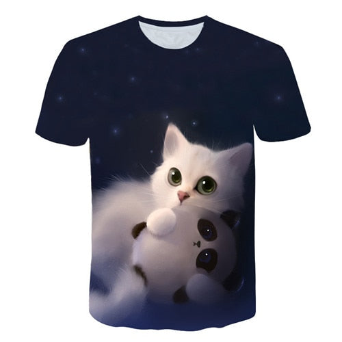 Night cat lady T-shirt